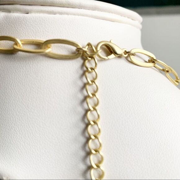 STATEMENT Tiger's Eye Stone Y Necklace - Picture 6 of 6